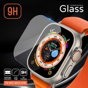 anti scratch hd tempered glass invisible screen protector for apple watch ultra series 49mm i phonecases com 1