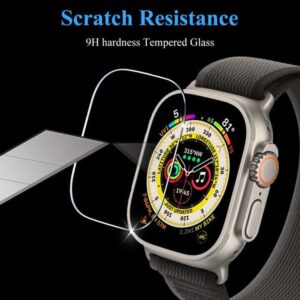 anti scratch hd tempered glass invisible screen protector for apple watch ultra series 49mm i phonecases com 2