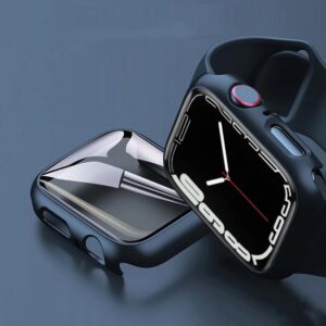 apple watch case with tempered glass for apple watch series 8 3 6 se series 7 accessories i phonecases com 1