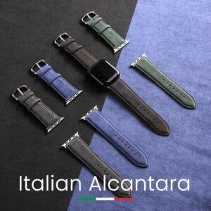 sport luxury alcantara strap for apple watch 45444149mm suede leather band for iwatch i phonecases com 1