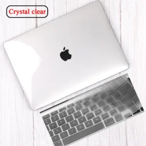 crystal clear transparent case for apple macbook pro 13 m1 15/16 macbook air +keyboard cover