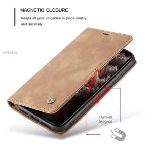 soft retro leather magnetic flip case for iphone 14 pro max mini card holder case | 12 13 pro max